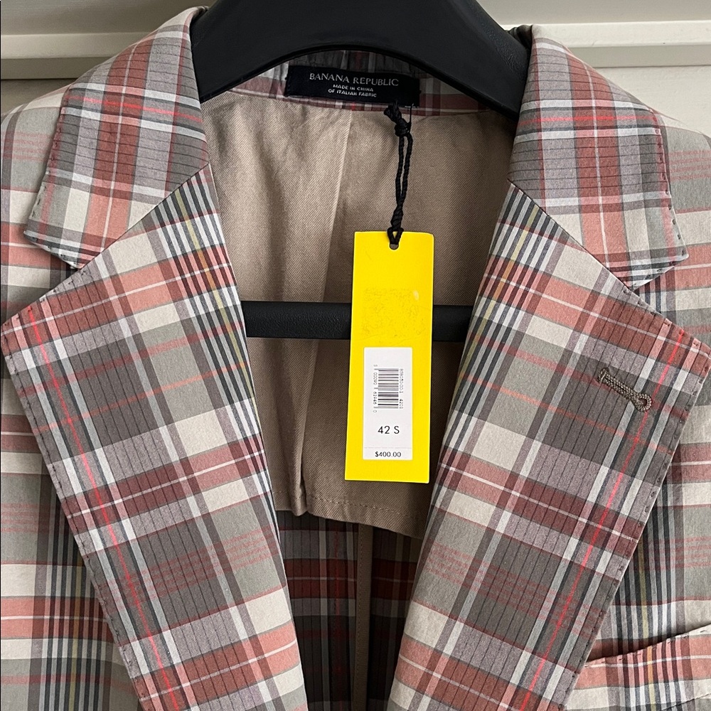 Banana Republic Plaid Blazer 42S - Picture 3 of 3